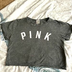 Slightly worn cropped PINK T shirt Size M